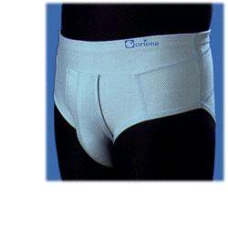Orione 515 cintoslip erniario uomo aperto con pelotte in cotone bianco 7