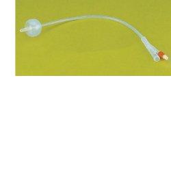 Catetere uretrale foley in puro silicone ch18 tre vie. punta in nelaton, capacita' del palloncino 10ml. superficie liscia
