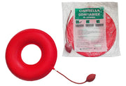 Ciambella gonfiabile per invalidi in gomma rossa team deluxe con pompa 40cm diametro