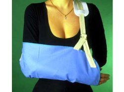 Reggibraccio economy sostiene il braccio traumatizzato o ingessato,  in cotone 100% regolabile in altezza misura media