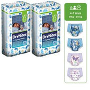 Pannolino huggies drynites boy pyjama pants 4/7 anni medium 17/30kg 10 pezzi