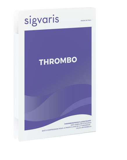 Sigvaris thrombo monocollant lungo punta aperta bianco s