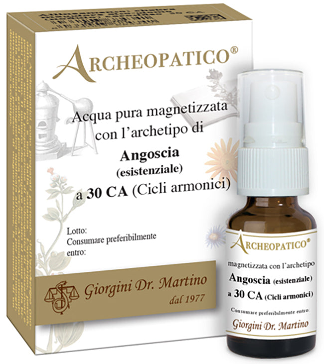 Archeopatico acqua pura magnetizzata con archetipo angoscia esistenziale a 30 cicli armonici 10 ml