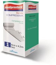 Benda medipresteril compressione forte m4,5x8cm tesi