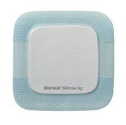 Medicazione biatain in schiuma di poliuretano a rilascio di argento con bordo adesivo in silicone 10x10 cm 5 pezzi