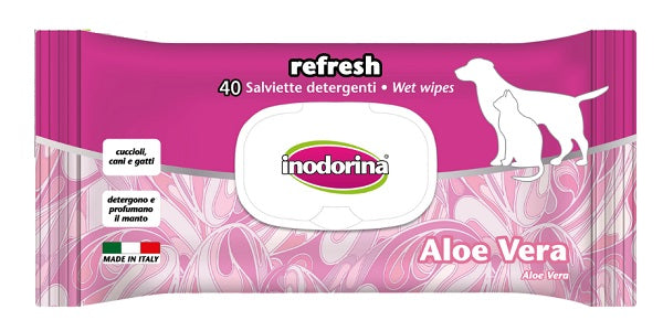 Salviette aloe vera inodorina 40 pezzi