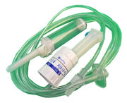 Deflussore con regolatore di flusso a gravita' con perforatore 5/250ml