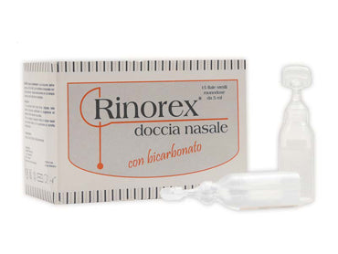 Fiala per doccia nasale rinorex bicarbonato 5 ml 15 pezzi