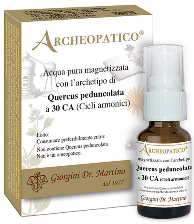 Archeopatico acqua pura magnetizzata con archetipo quercus peduncolata a 30 cicli armonici 10 ml