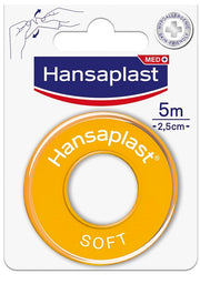 Cerotto medicato in rocchetto hansaplast soft m5x2,5cm