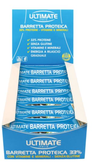 Ultimate barretta proteica gusto vaniglia e cookies 24 pezzi