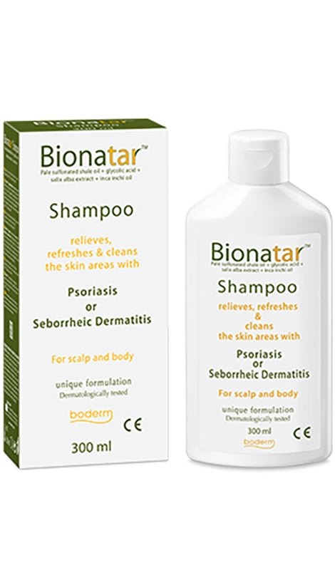 Bionatar shampoo indicato in presenza di sintomi di psoriasi o dermatite seborroica 300 ml ce
