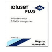 Garza impregnata ialuset ferite e ustioni non infette 10x10 cm 10 pezzi