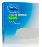 Alvita garza sterile in tessuto non tessuto 10x10cm 100 pezzi