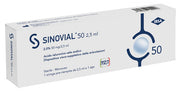 Siringa intra-articolare sinovial 50 acido ialuronico 2% 50 mg/2,5 ml 1 fs + ago gauge 21 1 pezzo