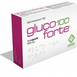 Gluco 100 forte glucomannano 100 30 capsule da 900 mg