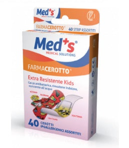 Cerotto meds strip kids ipoallergenico assortiti 40 pezzi