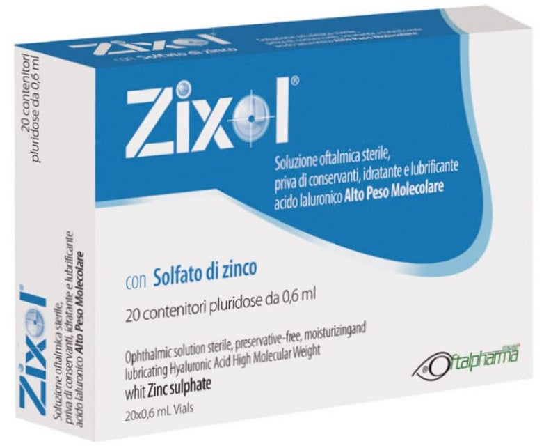 Gocce oculari zixol 20 flaconcini 0,6 ml