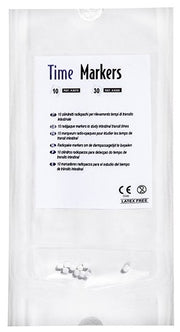 Marcatore radiopaco in granuli a base di polipropilene food grade e bario solfato fu time-markers per rilevamento tempo di transito intestinale busta da 10 cilindretti 20 pezzi