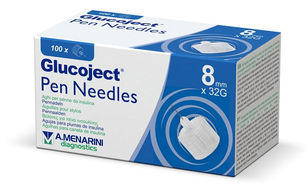 Ago per penna da insulina glucoject 8 mm gauge 32 100 pezzi