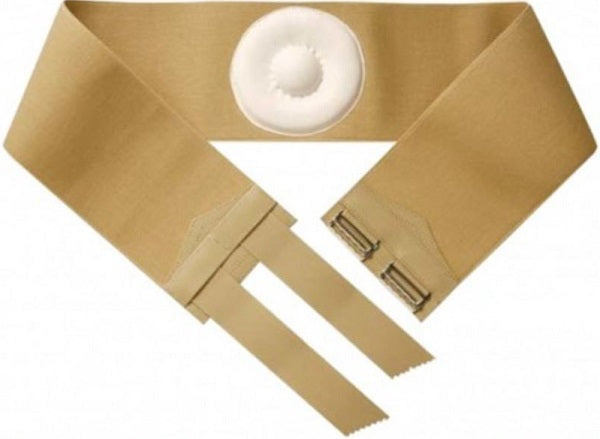 Orione 357 cinto per ernia ombelicale con pelotta rivestita in pelle beige 9