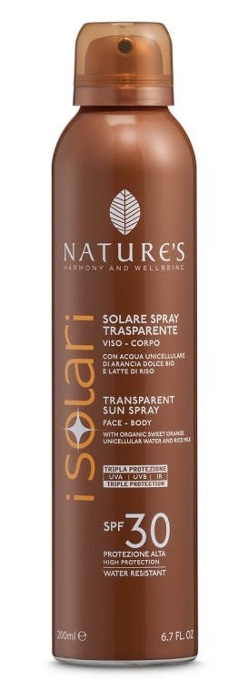 Nature's i solari spray trasparente spf30 200 ml