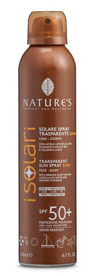 Nature's i solari spray trasparente bambini spf50+ 200 ml
