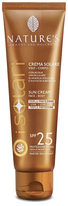 Nature's i solari crema viso corpo spf 25 75 ml edizione limitata travel size