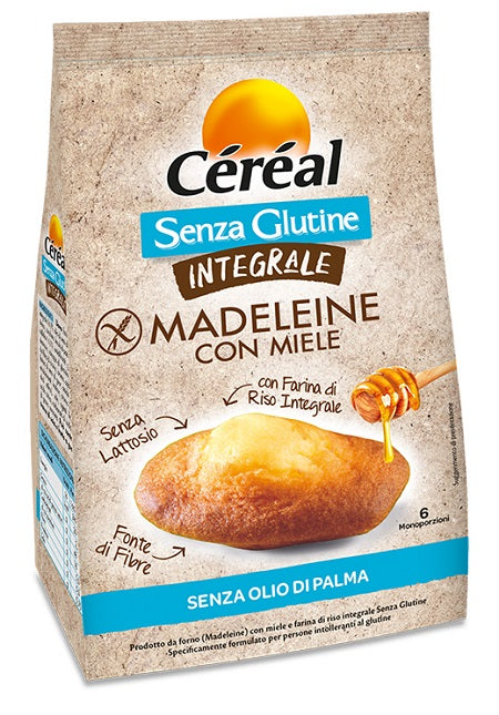Cereal senza glutine integrale madeleine con miele 170 g