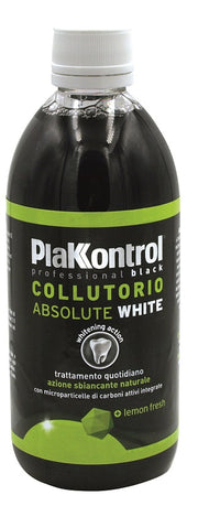 Plakkontrol absolute white collutorio black 500 ml