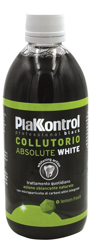 Plakkontrol absolute white collutorio black 500 ml