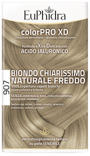 Euphidra colorpro xd 907 biondo chiaro mogano naturale f colore + attivante + balsamo + cuffia + guanti