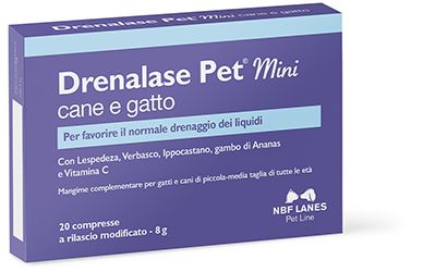 Drenalase pet mini cane gatto 20 compresse