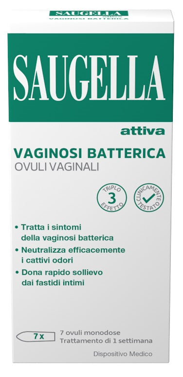 Saugella attiva vaginosi batterica 7 ovuli vaginali