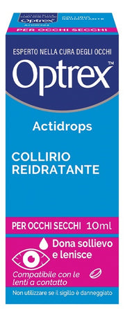 Collirio reidratante occhi secchi optrex actidrops 10 ml