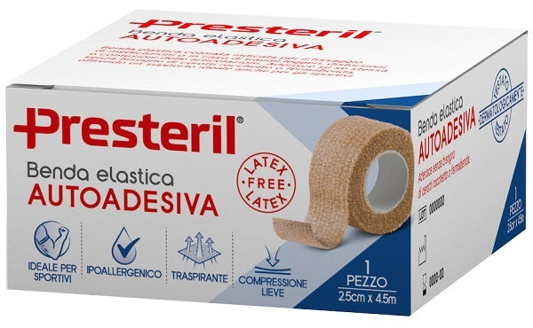 Benda elastica autoadesiva latex free presteril cm 2,5x4,5 m tesi skin