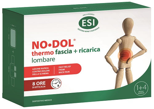 Esi no dol thermo fascia lombare 1 pezzo + ricarica 4 pezzi
