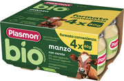 Plasmon bio omogeneizzato manzo e carote 4 pezzi da 80 g