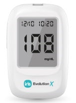 Glucometro iris evolution x + 10 strisce reattive + 10 lancette + soluzione + pungidito