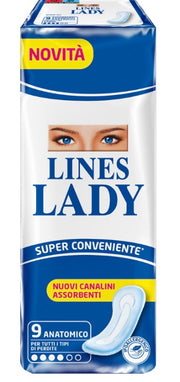 Lines lady anatomico 9 pezzi