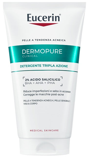 Eucerin dermopure clinical detergente tripla azione 150 ml