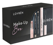 Lovren beauty box make-up 1 mascara m3 + 1 matita occhi p2 + 1 matita ombretto omp1 + 1 lipstick balm color boost nude lb1