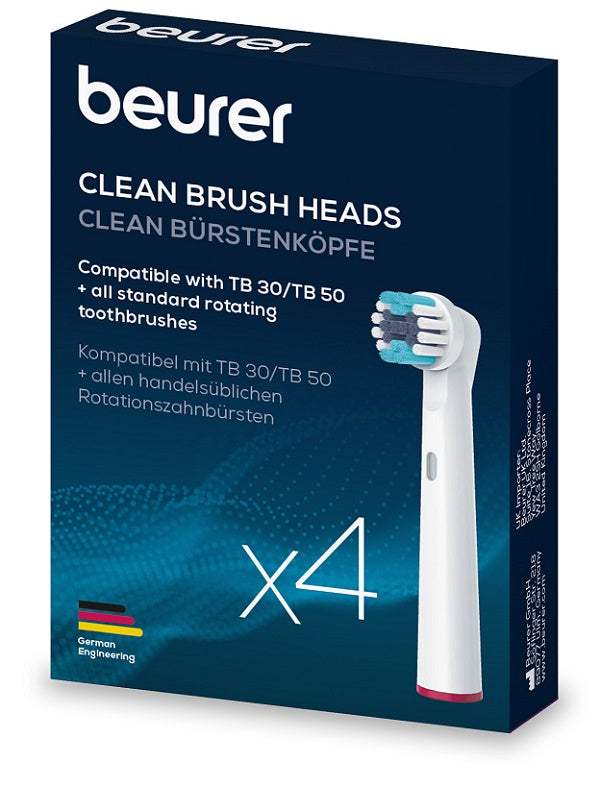 Tb clean testine spazzolini elettrici 4 pezzi