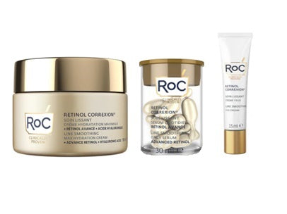 Roc line smoothing gift xmas 2025 1 crema viso 50 ml + 1 siero viso 10 capsule + 1 contorno occhi 7,4 ml