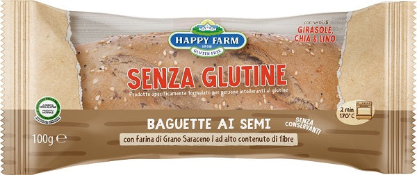 Happy farm baguette scura semi 100 g