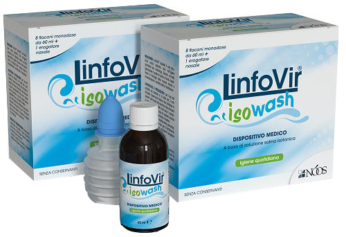 Soluzione salina isotonica linfovir isowash 2 astucci da 8 flaconi da 60 ml