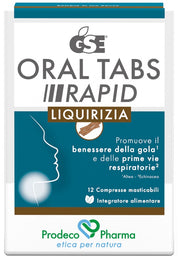 Gse oral tabs rapid liquirizia 12 compresse da 1,5 g