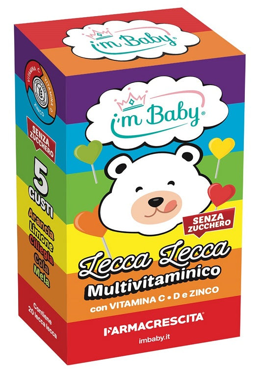 Imbaby lecca lecca multivitaminico + vitamina c d + zinco 20 pezzi