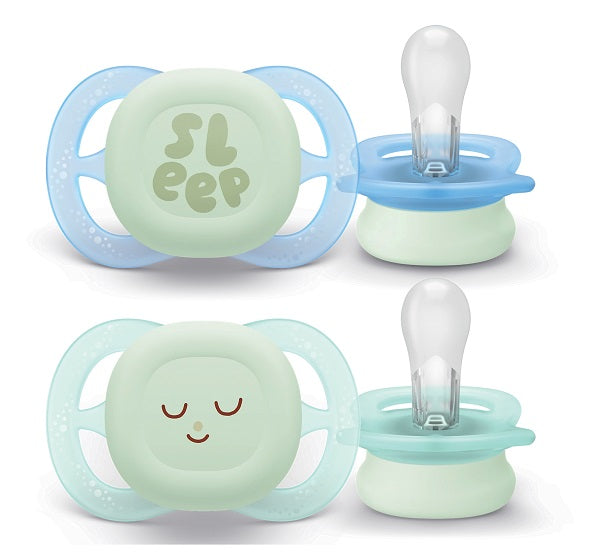 Philips avent succhietti night ultrastart 0-2m sleep 2 pezzi