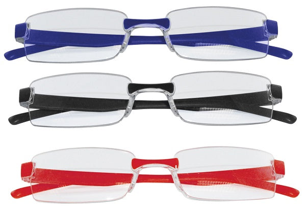 Occhiale da lettura twins silver triple rosso blu nero +2,50